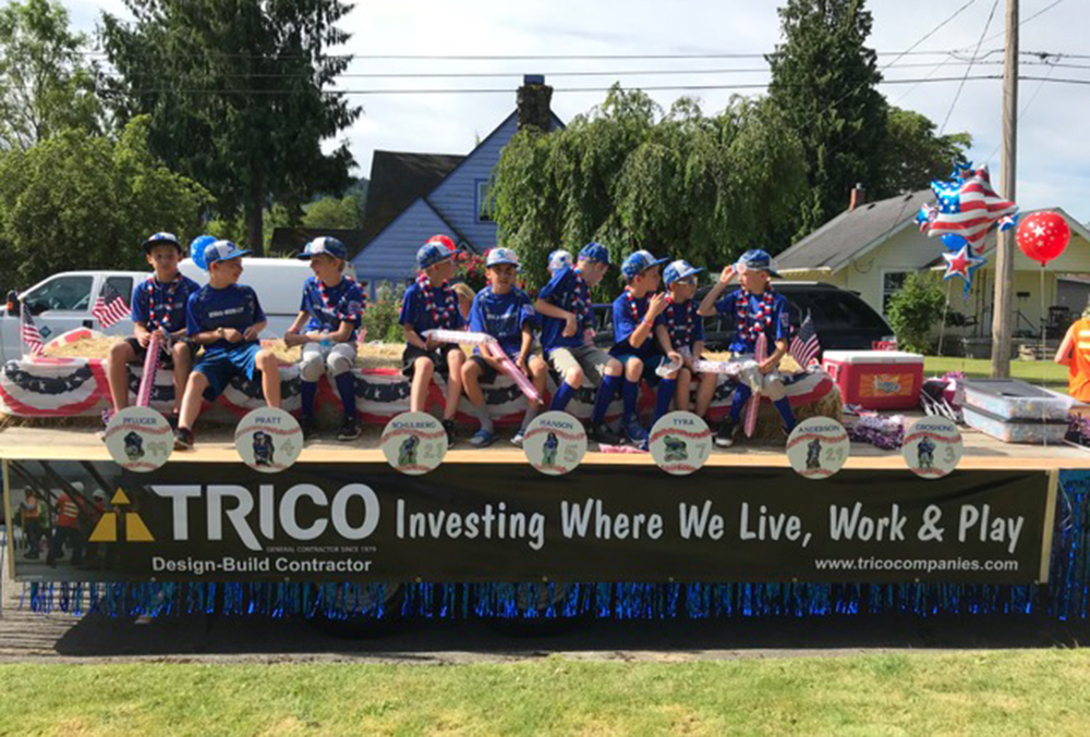 trico float for baseball team