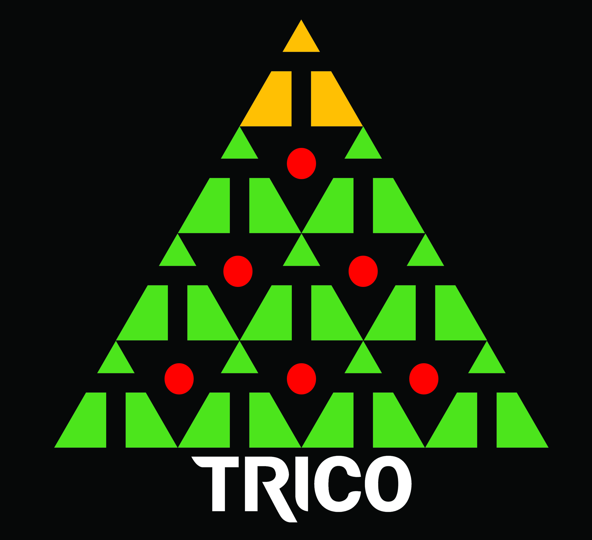 trico logos to make a christmas tree
