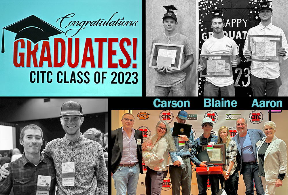Congratulations 2023 CITC Carpentry Apprentice Graduates