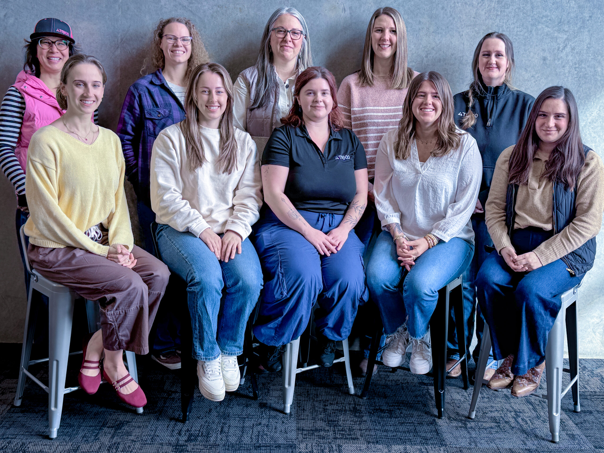 group of women in construction